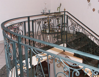 Ringhiera scala in ferro battuto